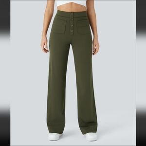 HALARA Forest Green Wide Leg Pants
